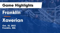 Franklin  vs Xaverian  Game Highlights - Oct. 10, 2022