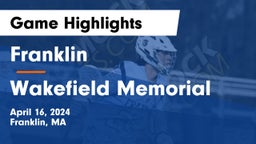 Franklin  vs Wakefield Memorial  Game Highlights - April 16, 2024
