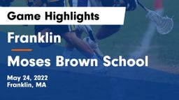 Franklin  vs Moses Brown School Game Highlights - May 24, 2022