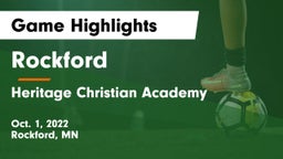 Rockford  vs Heritage Christian Academy  Game Highlights - Oct. 1, 2022