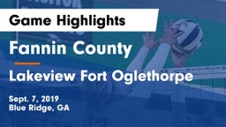 Fannin County  vs Lakeview Fort Oglethorpe  Game Highlights - Sept. 7, 2019