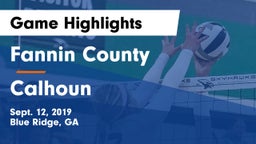 Fannin County  vs Calhoun  Game Highlights - Sept. 12, 2019