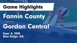 Fannin County  vs Gordon Central   Game Highlights - Sept. 8, 2020