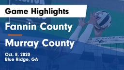 Fannin County  vs Murray County  Game Highlights - Oct. 8, 2020
