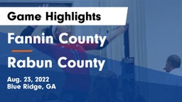 Fannin County  vs Rabun County  Game Highlights - Aug. 23, 2022