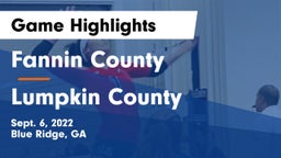 Fannin County  vs Lumpkin County  Game Highlights - Sept. 6, 2022