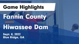 Fannin County  vs Hiwassee Dam  Game Highlights - Sept. 8, 2022