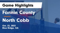 Fannin County  vs North Cobb  Game Highlights - Oct. 22, 2022
