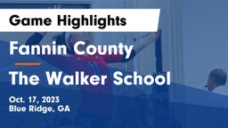 Fannin County  vs The Walker School Game Highlights - Oct. 17, 2023