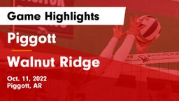 Piggott  vs Walnut Ridge  Game Highlights - Oct. 11, 2022