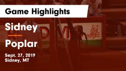 Sidney  vs Poplar  Game Highlights - Sept. 27, 2019