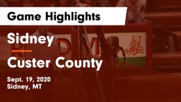 Sidney  vs Custer County  Game Highlights - Sept. 19, 2020