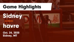 Sidney  vs havre  Game Highlights - Oct. 24, 2020