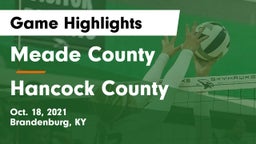Meade County  vs Hancock County  Game Highlights - Oct. 18, 2021