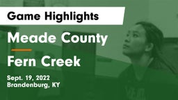 Meade County  vs Fern Creek  Game Highlights - Sept. 19, 2022
