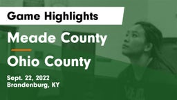 Meade County  vs Ohio County  Game Highlights - Sept. 22, 2022