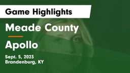 Meade County  vs Apollo  Game Highlights - Sept. 5, 2023