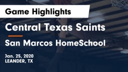 Central Texas Saints vs San Marcos HomeSchool Game Highlights - Jan. 25, 2020