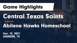 Central Texas Saints vs Abilene Hawks Homeschool Game Highlights - Jan. 15, 2021
