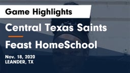 Central Texas Saints vs Feast HomeSchool  Game Highlights - Nov. 18, 2020