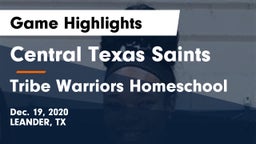 Central Texas Saints vs Tribe Warriors Homeschool Game Highlights - Dec. 19, 2020