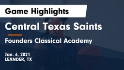 Central Texas Saints vs Founders Classical Academy Game Highlights - Jan. 6, 2021