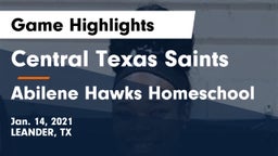 Central Texas Saints vs Abilene Hawks Homeschool Game Highlights - Jan. 14, 2021