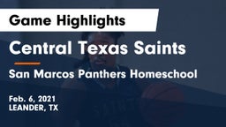 Central Texas Saints vs San Marcos Panthers Homeschool Game Highlights - Feb. 6, 2021