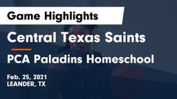 Central Texas Saints vs PCA Paladins Homeschool Game Highlights - Feb. 25, 2021