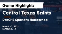 Central Texas Saints vs DasCHE Spartans Homeschool Game Highlights - March 17, 2021