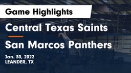 Central Texas Saints vs San Marcos Panthers Game Highlights - Jan. 30, 2022