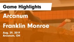 Arcanum  vs Franklin Monroe  Game Highlights - Aug. 29, 2019