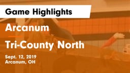 Arcanum  vs Tri-County North  Game Highlights - Sept. 12, 2019