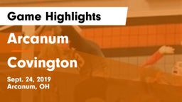 Arcanum  vs Covington Game Highlights - Sept. 24, 2019