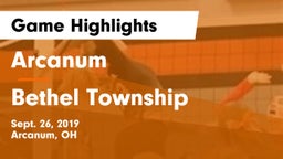 Arcanum  vs Bethel Township  Game Highlights - Sept. 26, 2019