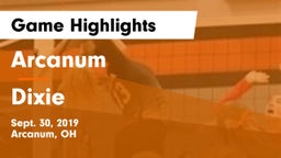 Arcanum  vs Dixie  Game Highlights - Sept. 30, 2019
