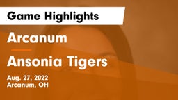 Arcanum  vs Ansonia Tigers Game Highlights - Aug. 27, 2022