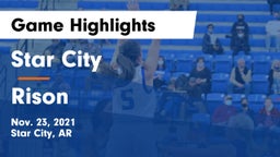 Star City  vs Rison  Game Highlights - Nov. 23, 2021
