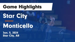 Star City  vs Monticello  Game Highlights - Jan. 5, 2024