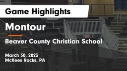 Montour  vs Beaver County Christian School Game Highlights - March 30, 2023