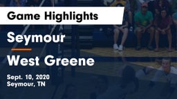 Seymour  vs West Greene  Game Highlights - Sept. 10, 2020