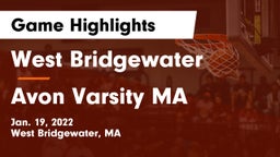 West Bridgewater  vs Avon Varsity MA Game Highlights - Jan. 19, 2022