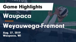Waupaca  vs Weyauwega-Fremont  Game Highlights - Aug. 27, 2019