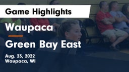 Waupaca  vs Green Bay East  Game Highlights - Aug. 23, 2022
