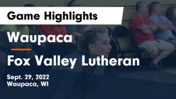 Waupaca  vs Fox Valley Lutheran  Game Highlights - Sept. 29, 2022
