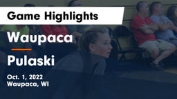Waupaca  vs Pulaski  Game Highlights - Oct. 1, 2022