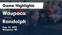 Waupaca  vs Randolph  Game Highlights - Aug. 26, 2023