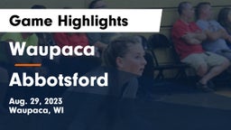 Waupaca  vs Abbotsford  Game Highlights - Aug. 29, 2023