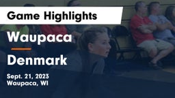 Waupaca  vs Denmark  Game Highlights - Sept. 21, 2023