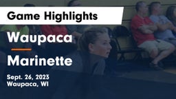 Waupaca  vs Marinette  Game Highlights - Sept. 26, 2023